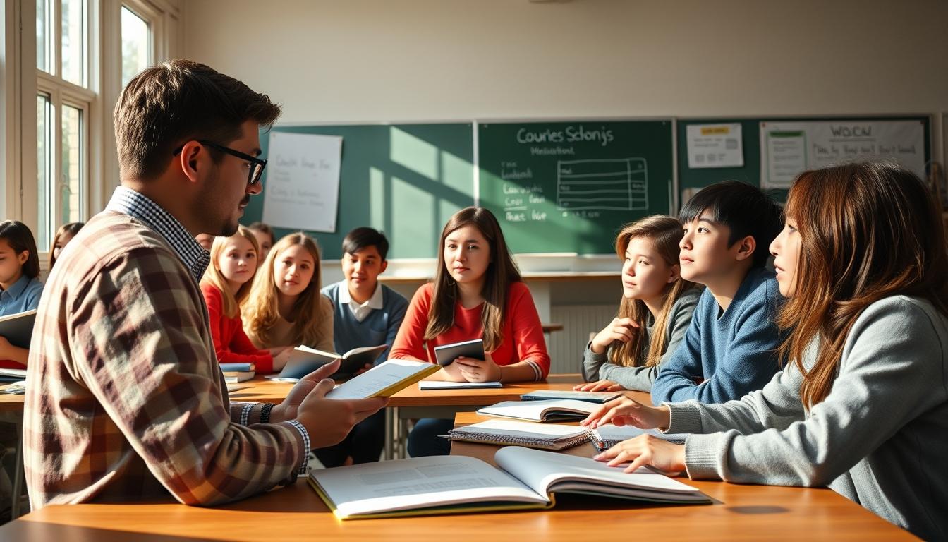 Structured study materials and learning resources on a desk